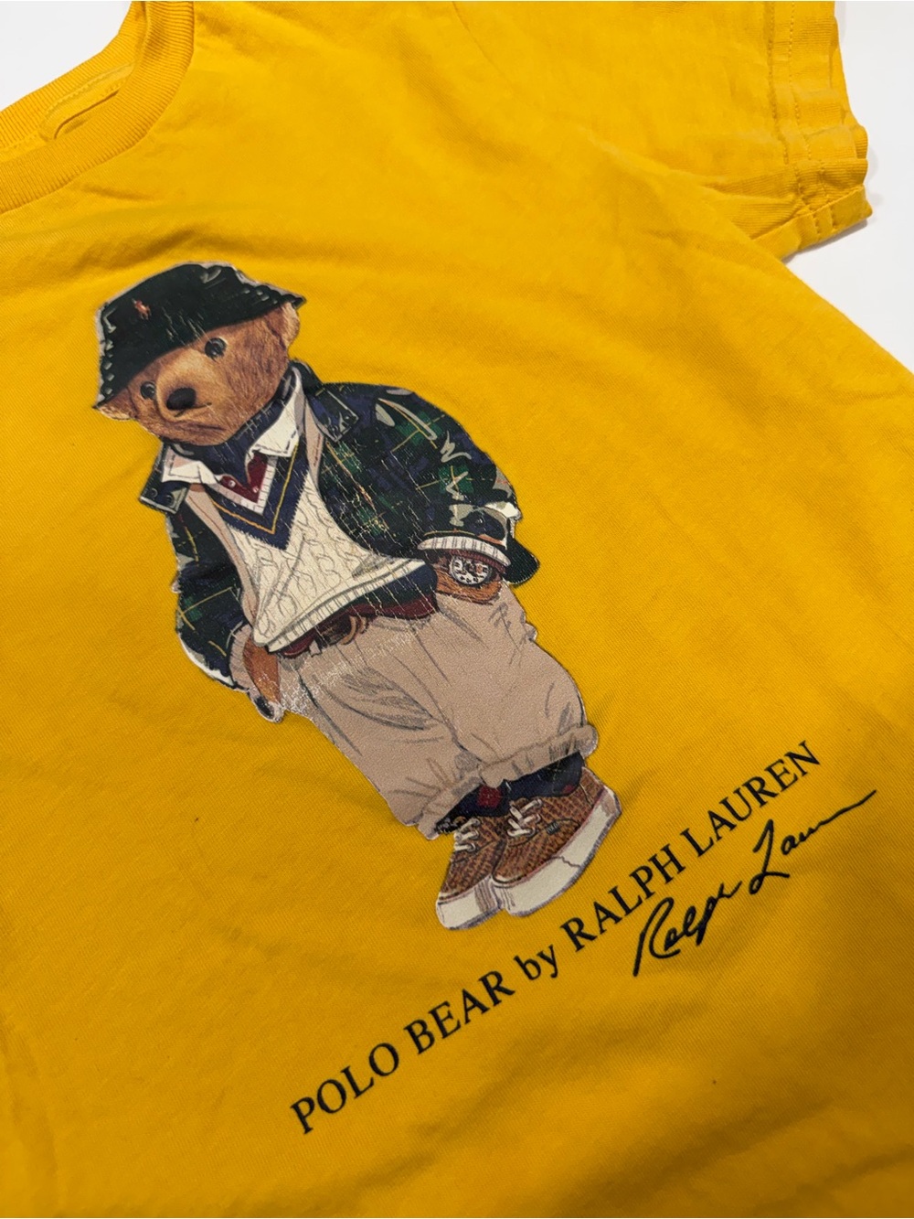 Polo by Ralph Lauren Yellow Kids Polo Bear Graphic Tee